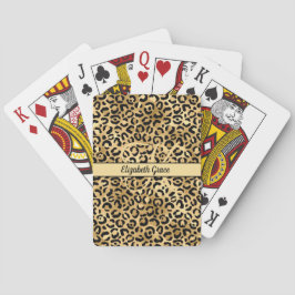 Baralho Nome Monograma Preto Estampa Leopardo Dourado Chit