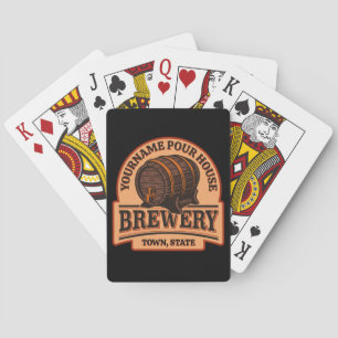 Baralho Nome Personalizado Brewery do barril de cerveja de
