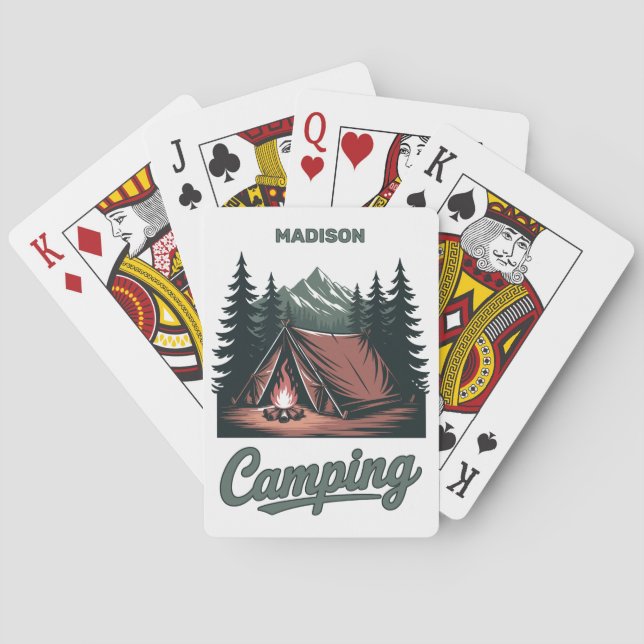 Baralho Nome Personalizado Camping (Verso)
