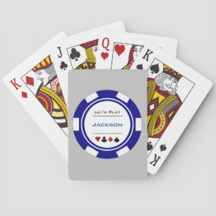 Baralho Nome Personalizado do Chip do Poker do Casino Azul