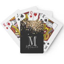 Nome personalizado do monograma com brilho dourado