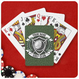 Baralho Nome Personalizado Golfer Golf Club Turf Clubhouse