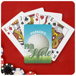 Baralho NOME Personalizado Golfer Pro Ball 19th Hole