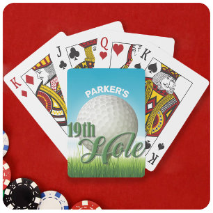Baralho NOME Personalizado Golfer Pro Ball 19th Hole