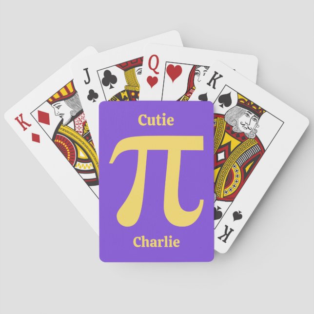 Baralho Nome personalizado Pi / Pie Cutie (Verso)
