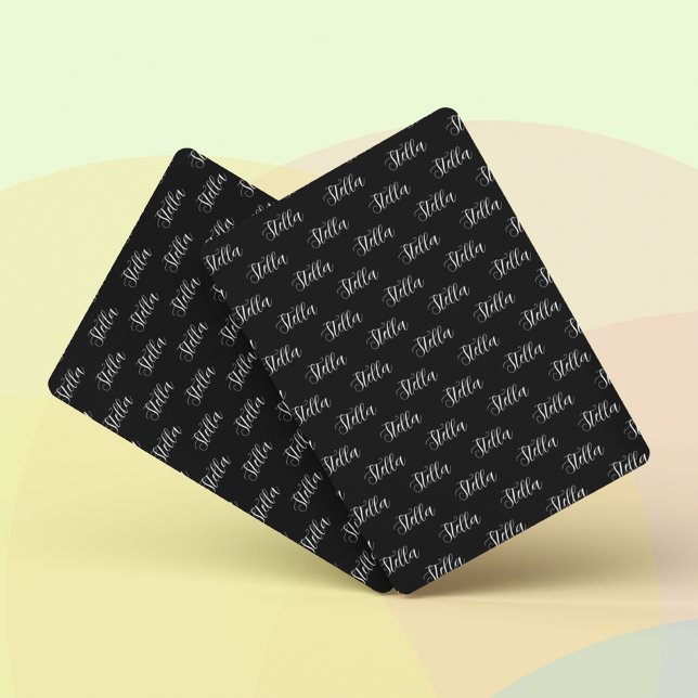 Baralho Nome repetitivo em preto (Criador carregado)