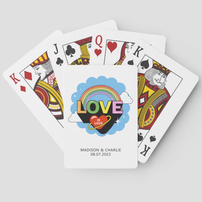 Baralho Nomes personalizados / Texto "Amor é Amor" (Verso)
