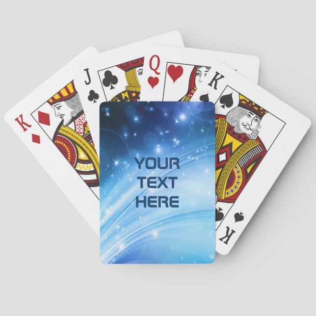 Baralho Norte Claro Estrelas azuis + texto e ideias (Verso)