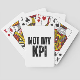 Baralho Not My KPI Minimalist Typographic Playing Cards