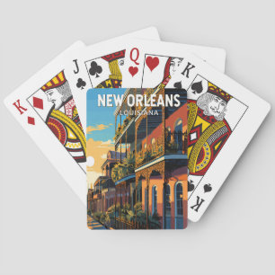 Baralho Nova Orleans Louisiana Viagem Arte Vintage