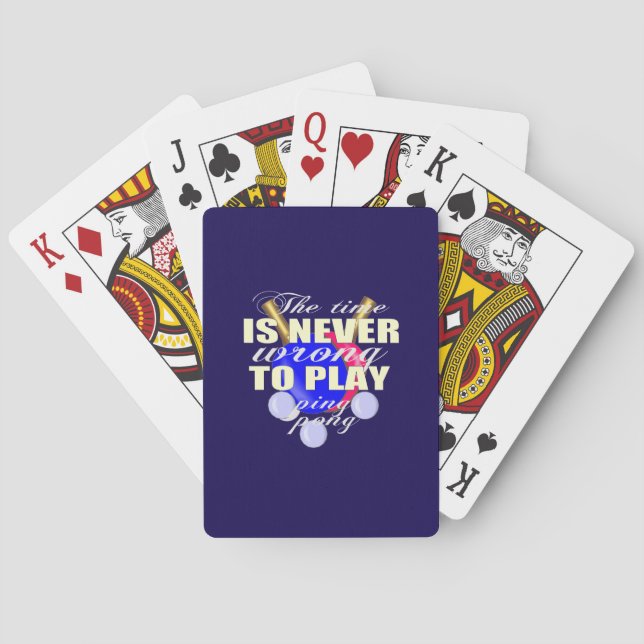 Baralho Nunca é errado jogar o jogo do ping pong (Verso)