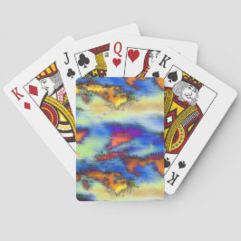 Baralho Nuvens vestidas em laranja, textura gotejada ou of