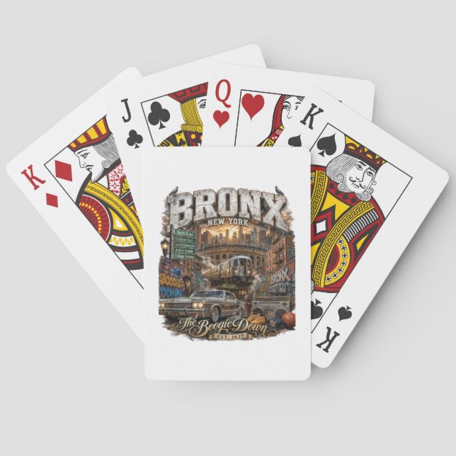Baralho O Bronx Nova York Boogie Down Colagem Urbana (Verso)