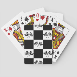 Baralho O carro de corridas Checkered dos vencedores das