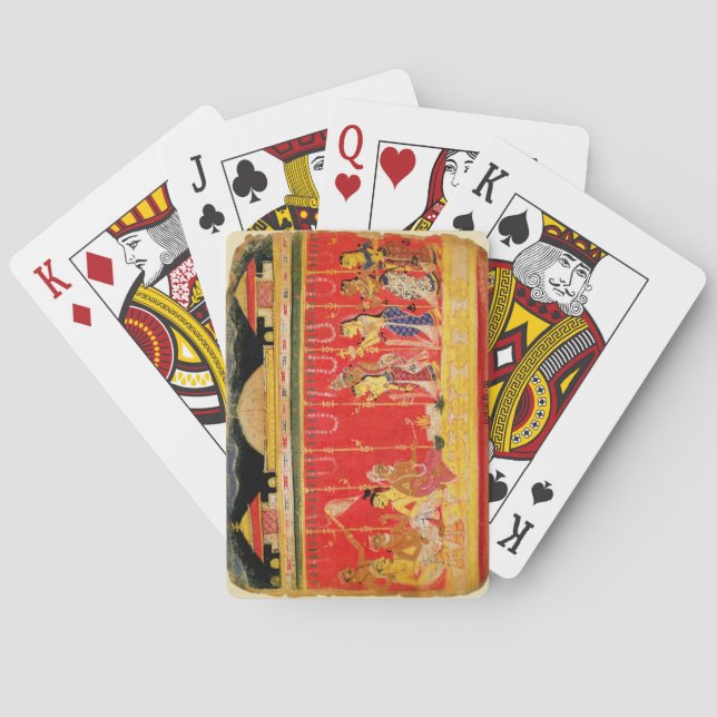 Baralho O casamento dos pais de Krishna, de uma dispersão (Verso)