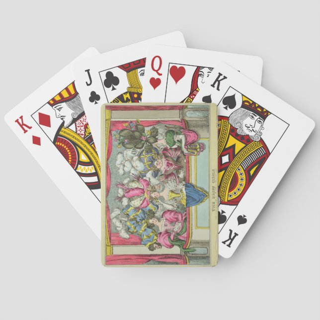 Baralho O círculo de vestido, publicado por Thomas McLean, (Verso)