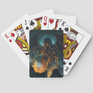 Baralho O Cthulhu da Lovecraft joga cartas