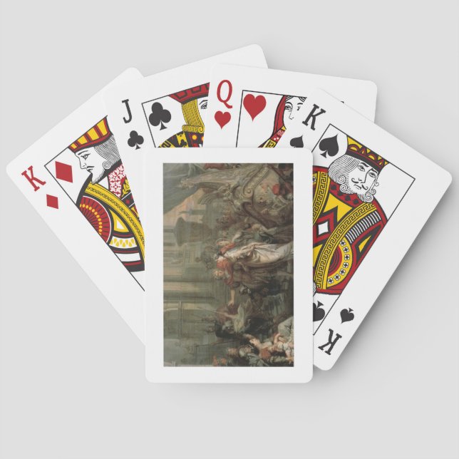 Baralho O desembarque de Cleopatra na parte posterioa do (Verso)