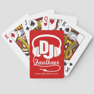 Baralho O DJ adiciona seu nome & contacta cartões de jogo