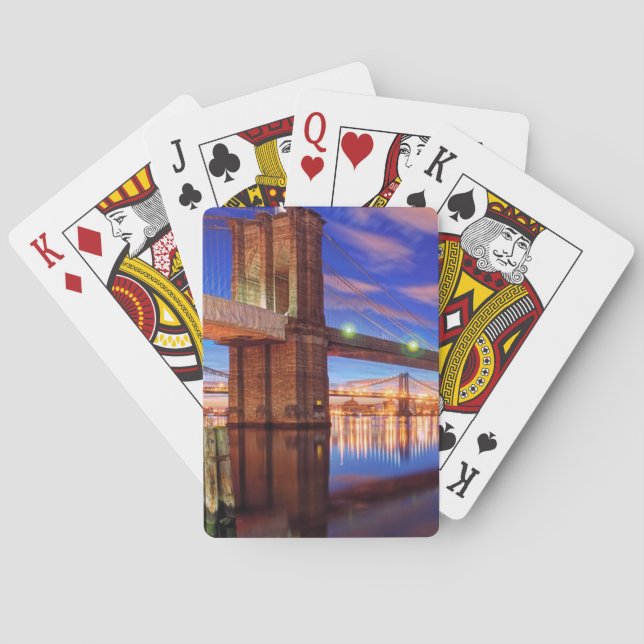 Baralho O East River, ponte de Brooklyn, Manhattan (Verso)
