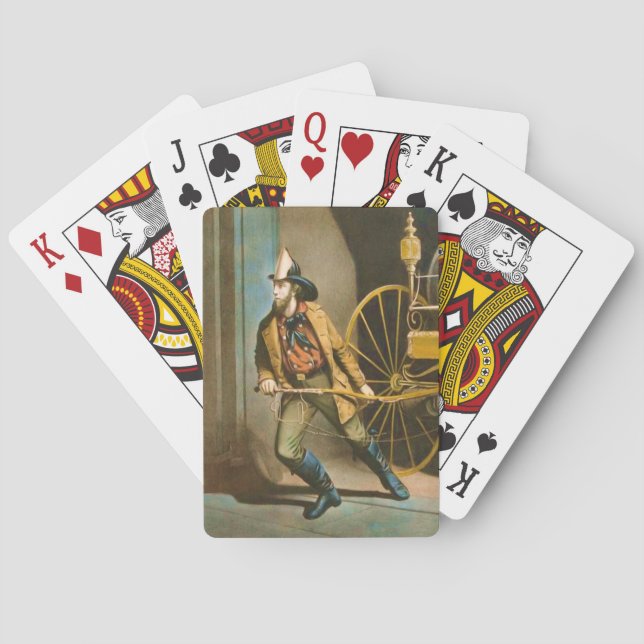 Baralho O estilo americano 2 do sapador-bombeiro (Verso)