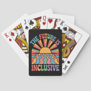 Baralho O Futuro É Inclusivo LGBTQ Rainbow Pride Retro