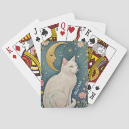 Baralho O Gato Branco Encantador com Olhos Verdes