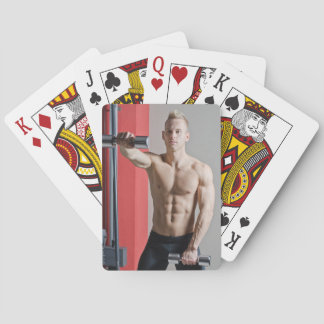 Baralho O Homem Muscular Sexual Sem Camisa, Louro e Cara Q