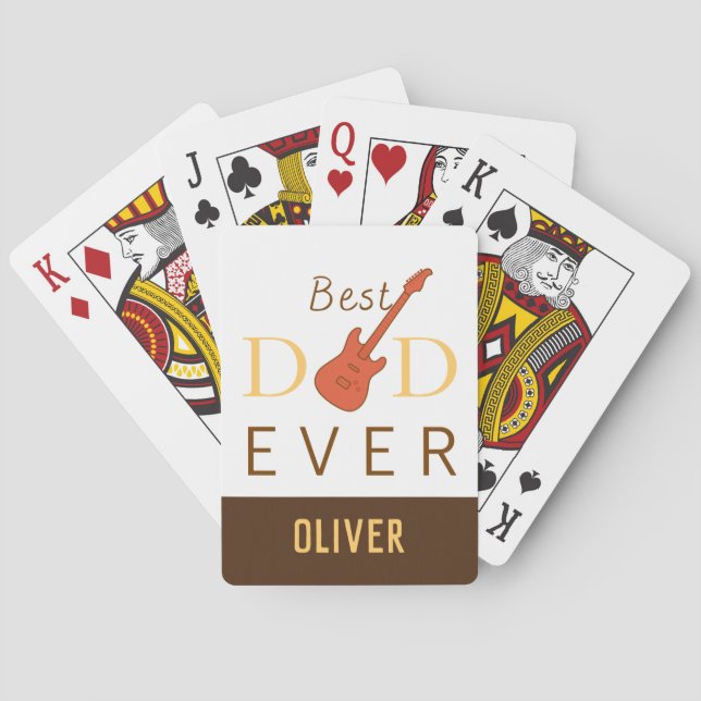 Baralho O melhor Pai já Legal Dia de os pais moderno único (Verso)
