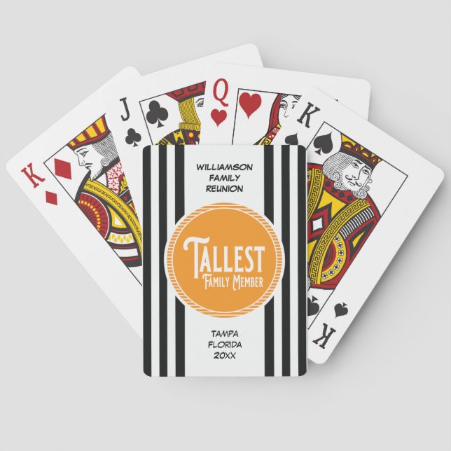 Baralho O membro da família o mais alto do prêmio da (Verso)