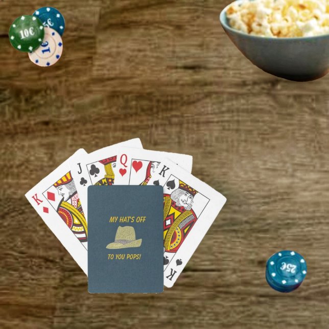 Baralho O meu chapéu está fora da Fedora (Show appreciation for your Dad, with this deck of Hats Off-Fedora Playing Cards!)