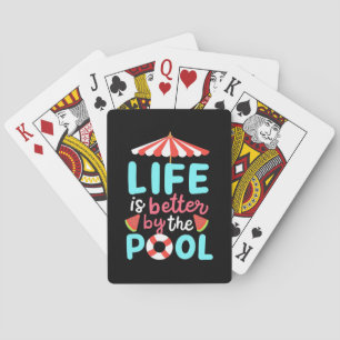 Baralho O Nadador De Vida É Melhor Pela Piscina