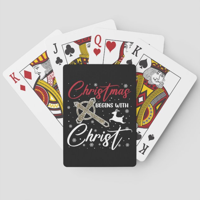 Baralho O Natal Começa Com Cristo Xmas Cristão (Verso)