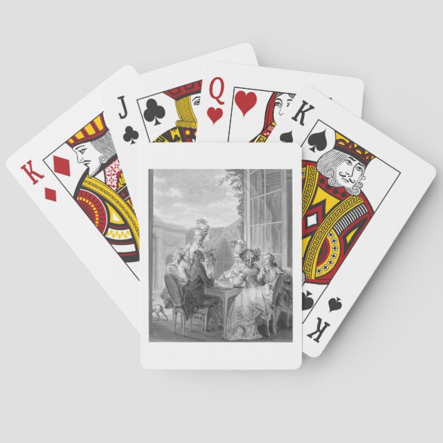 Baralho O partido de Whist, 1783, gravado por Jean Dambrun (Verso)