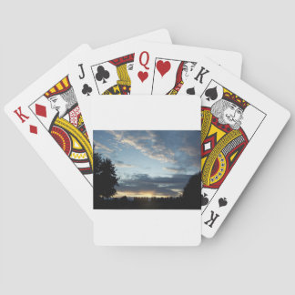 Baralho O por do sol azul sonha cartões de jogo padrão