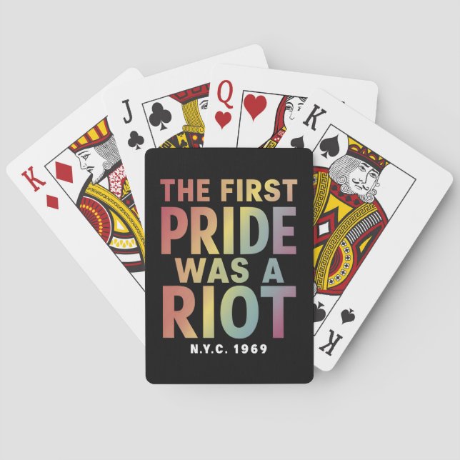 Baralho O Primeiro Orgulho Foi Um Gay de Riot LGBT Ally Ra (Verso)