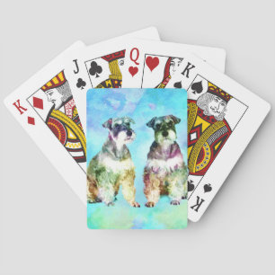 Baralho O Schnauzer diminuto persegue a arte de Digitas da