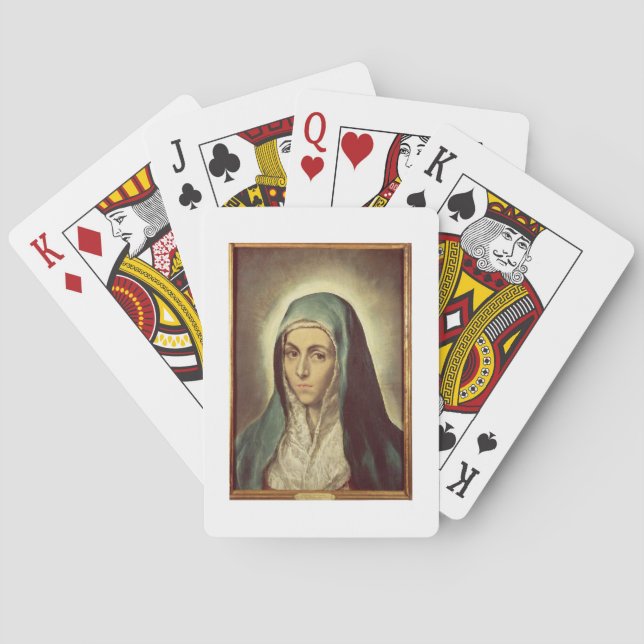 Baralho O Virgin que lamenta (óleo em canvas) (Verso)