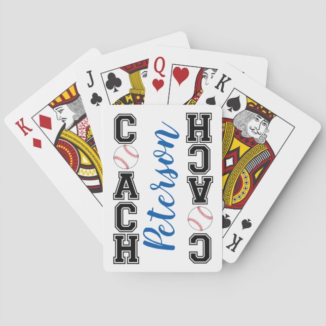 Baralho Obrigado de treinador de beisebol, seu presente. (Verso)