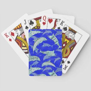 Baralho Ocean Blue Marine Animals Dolphins Marlins