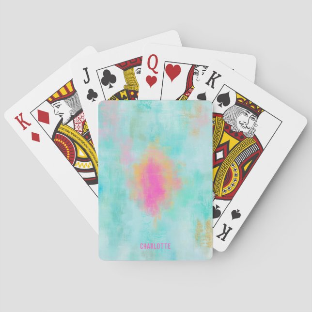 Baralho Ocean Joyride - Sand Beach Blue Turquoise Abstract (Verso)