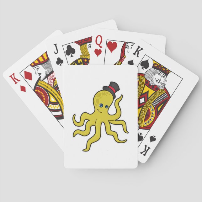 Baralho Octopus com chapéu (Verso)