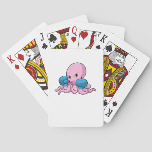 Baralho Octopus como Boxer com luvas in a box