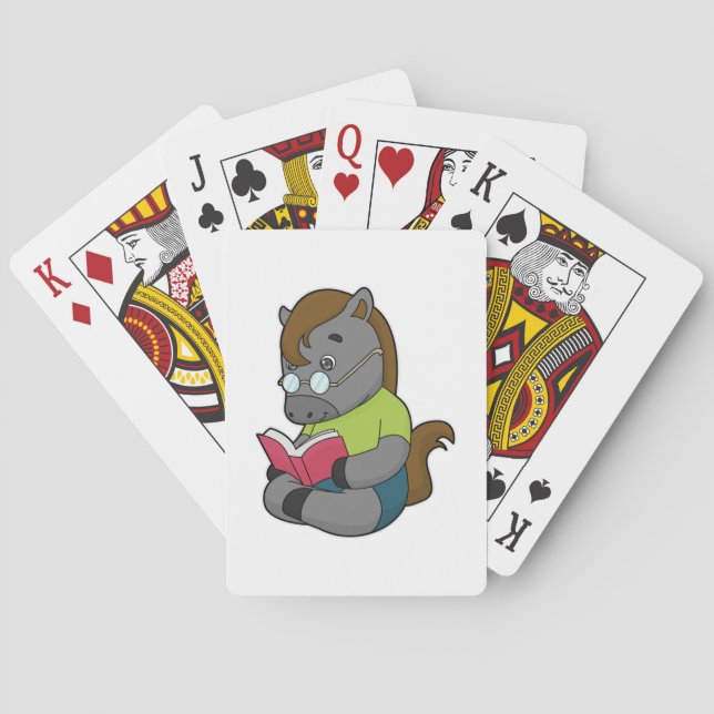 Baralho Óculos de Nerd de cavalos (Verso)