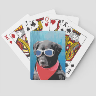 Baralho Óculos de proteção vermelhos do azul do Bandana