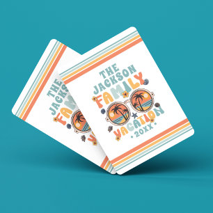 Baralho Óculos de sol das palmeiras retro groovó de férias