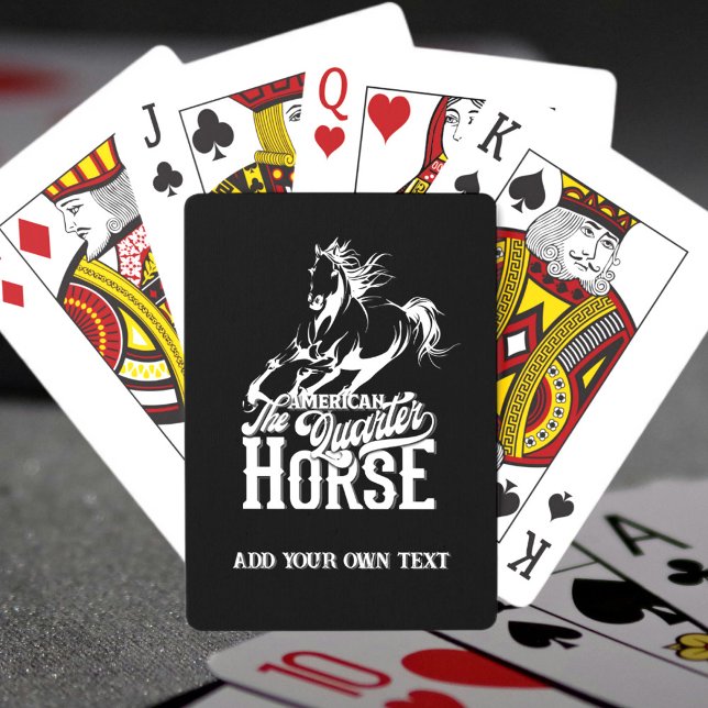 Baralho Oeste oeste do Cowboy selvagem, quarto americano (American quarter horse Cowboy wild west western Playing Cards)