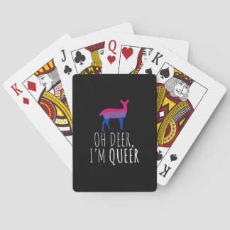 Baralho Oh Deer Queer Bisexual Pride Gay Lesbian Design 