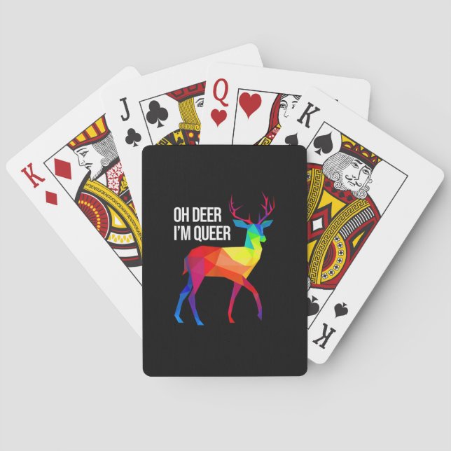Baralho Oh Deer Queer LGBT Pride Celebration Design  (Verso)