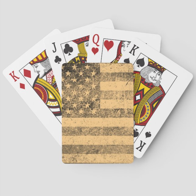 Baralho Old American Flag Grunge (Verso)